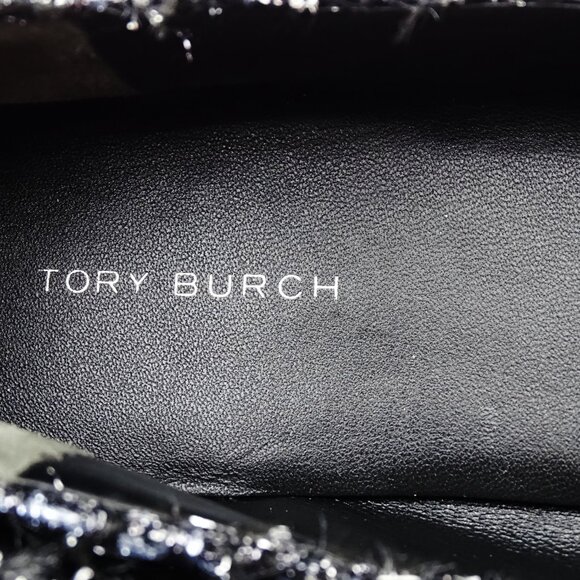 TORY BURCH Minnie Travel Fabric Ballet Flats with Metal Logo Size 8.5 - Picture 5 of 10